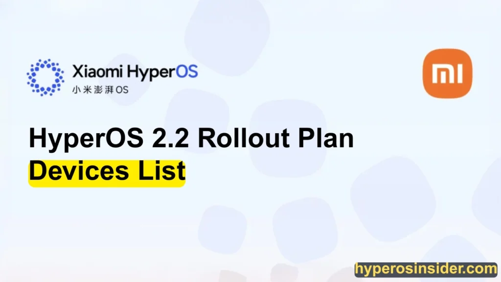 HyperOS 2.2 devices