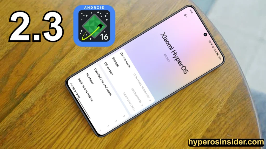 hyperos 2.3 update