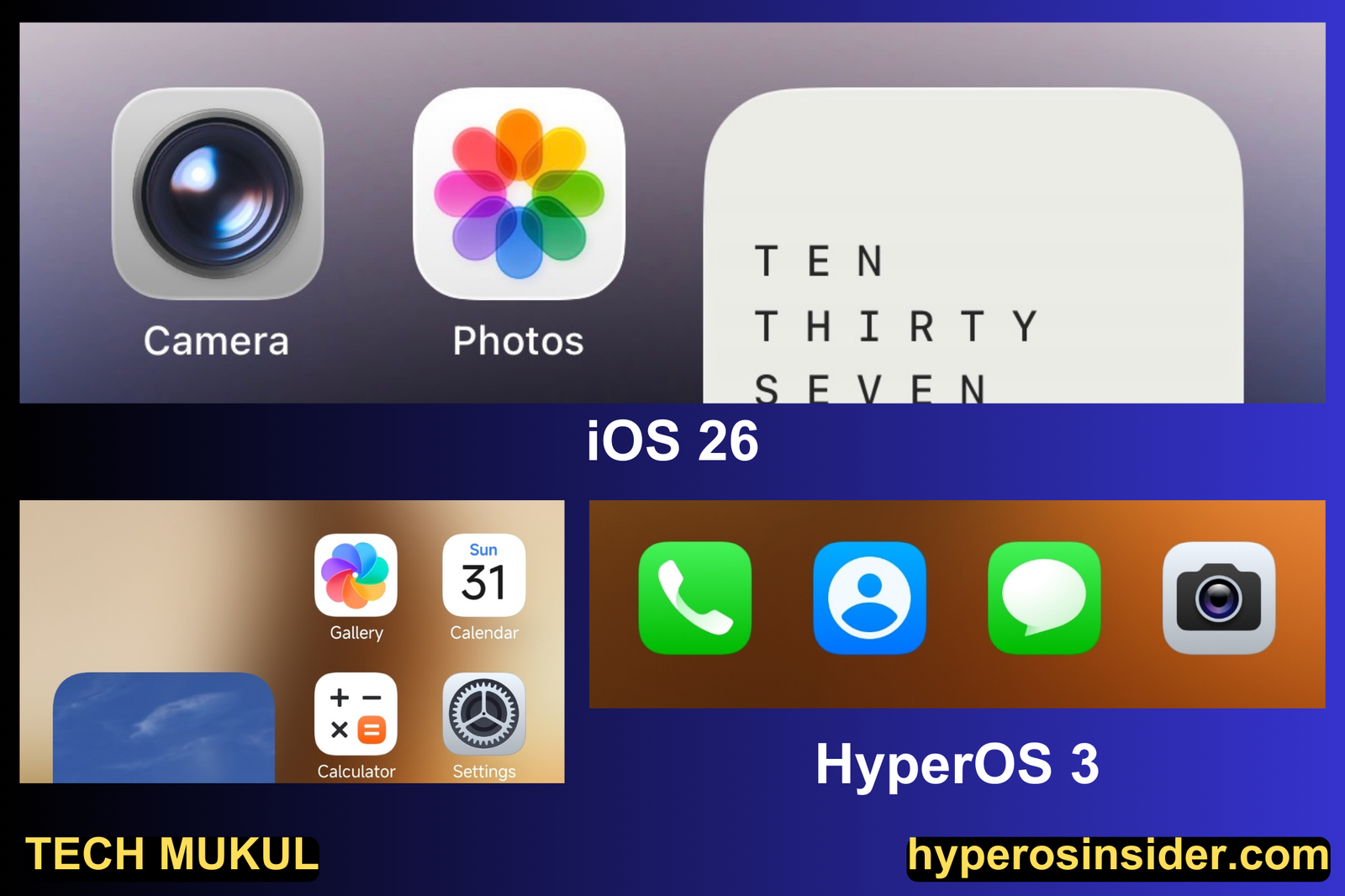 HyperOS 3 - iOS 26 Icons, Dynamic Island and Control Center Animations ...